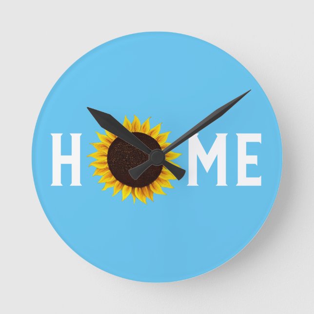 Sunflower Home Round Clock (Front)