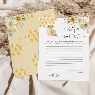 Sunflower honey bear baby bucket list