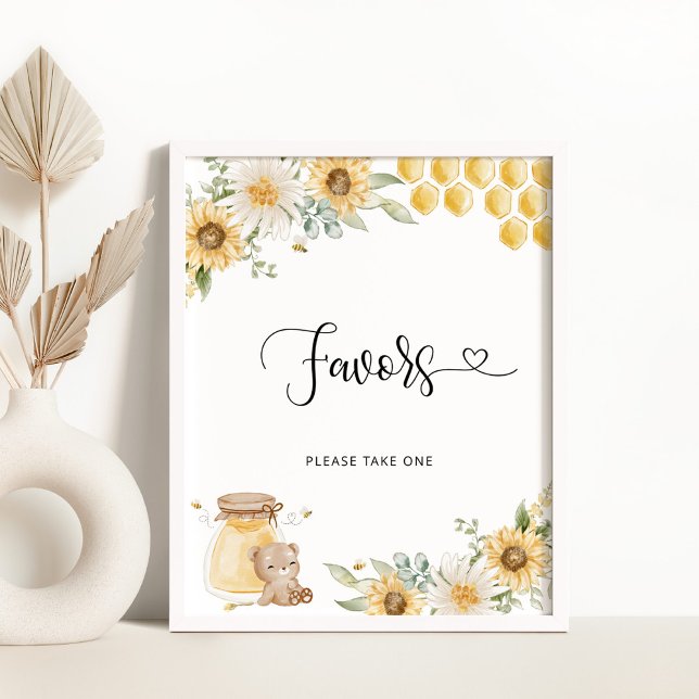 Sunflower honey bear favors poster (Creator Uploaded)
