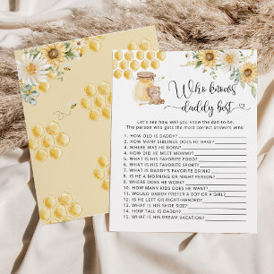 Sunflower honey bear Who knows daddy best game