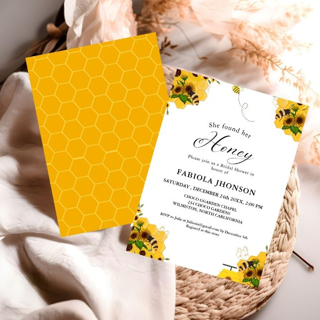 Sunflower Honey Bee Bridal Shower party   Invitation (Creator Uploaded)