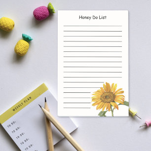 Sunflower Honey Do List Post-it Notes