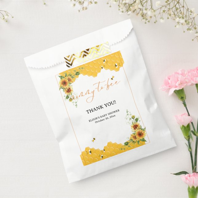 Sunflower Honeycomb Mummy-To-Bee Baby Shower Favour Bags (Sealed)