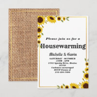 Sunflower Housewarming Party Invitation