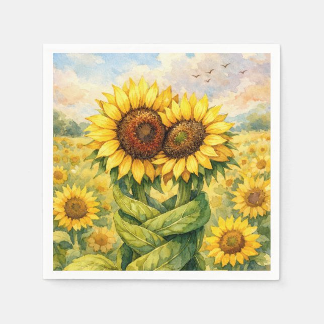 Sunflower Hug Napkin (Front)