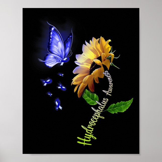 Sunflower Hydrocephalus Awareness 2  Poster (Front)