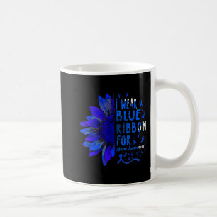 Sunflower I Wear Blue Ribbon for Ataxia Awareness  Coffee Mug