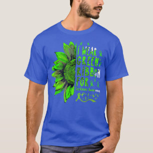 Sunflower I Wear Green Ribbon for Scoliosis Awaren T-Shirt