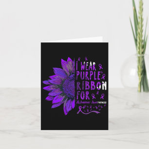 Sunflower I Wear Purple Ribbon For Heimerheimer Aw Card