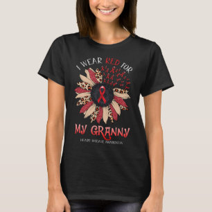 Sunflower I Wear Red Ribbon Granny Heart Disease A T-Shirt