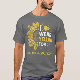 Sunflower I Wear Yellow Ribbon Sarcoma Awareness T-Shirt