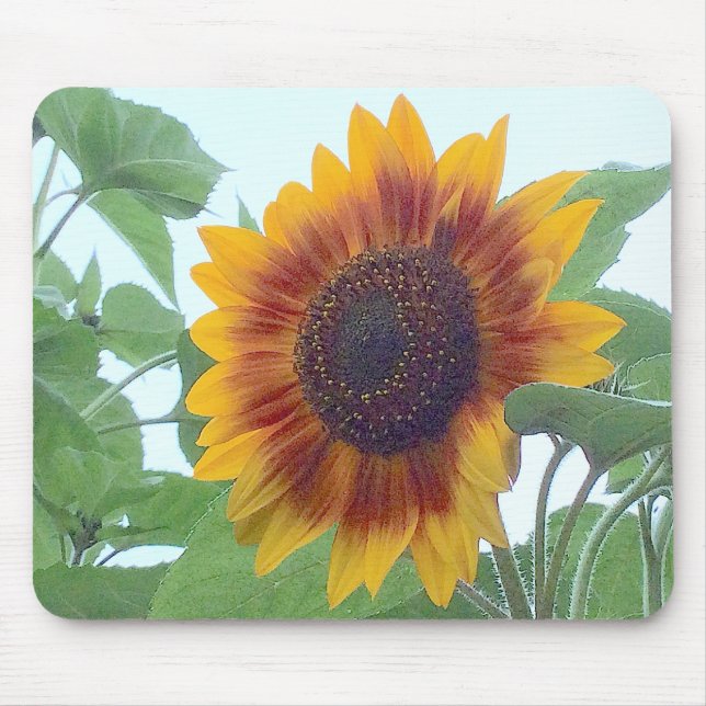 Sunflower in a Pale Blue Sky --- Mouse Mat (Front)