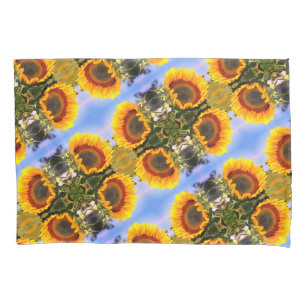 Sunflower In Sunshine Abstract Art Pattern Pillowcase