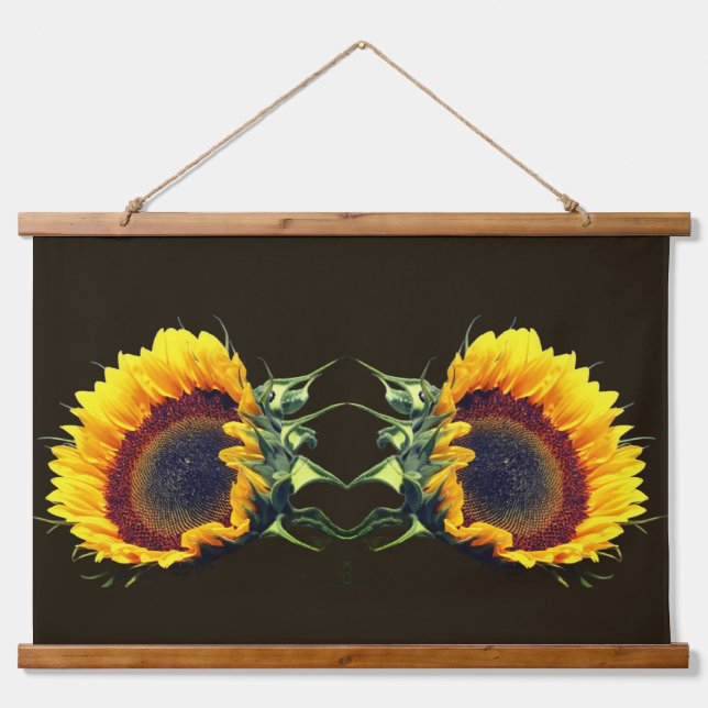 Sunflower In Sunshine Abstract Flower Art   Hanging Tapestry (Front)