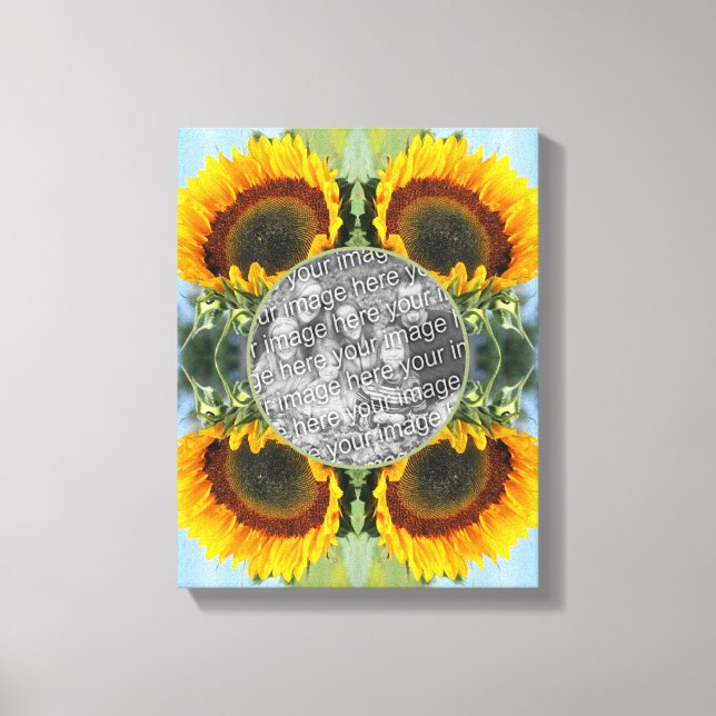 Sunflower In Sunshine Create Your Own Photo Canvas Print (Front)