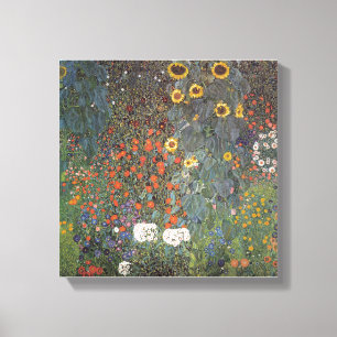 Sunflower in the garden Gustav Klimt art nouveau Canvas Print