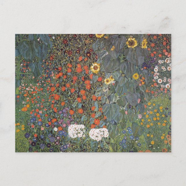Sunflower in the garden Gustav Klimt art nouveau Postcard (Front)