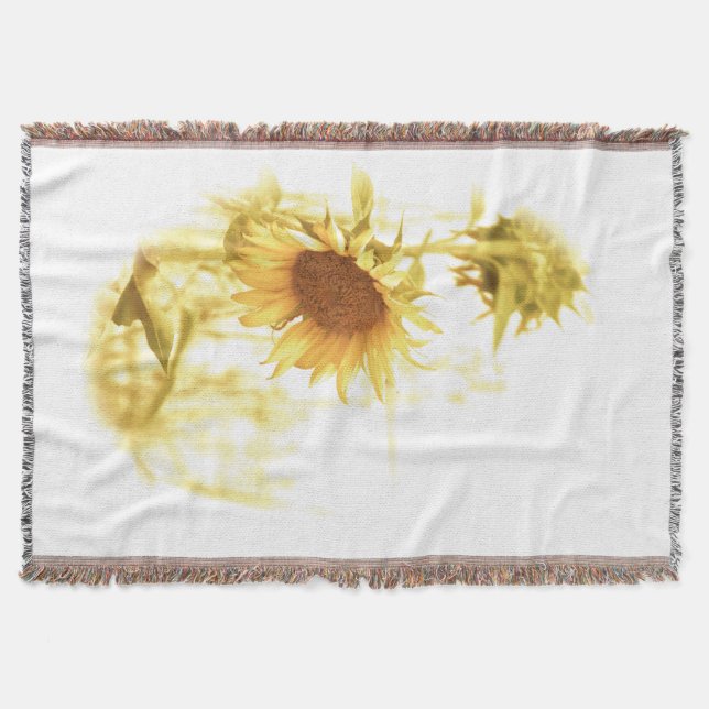 Sunflower in the Light Cotton Throw (Front)