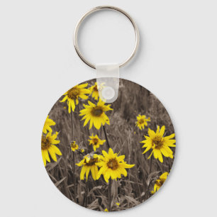 Sunflower in the Rocky Mountain Key Ring