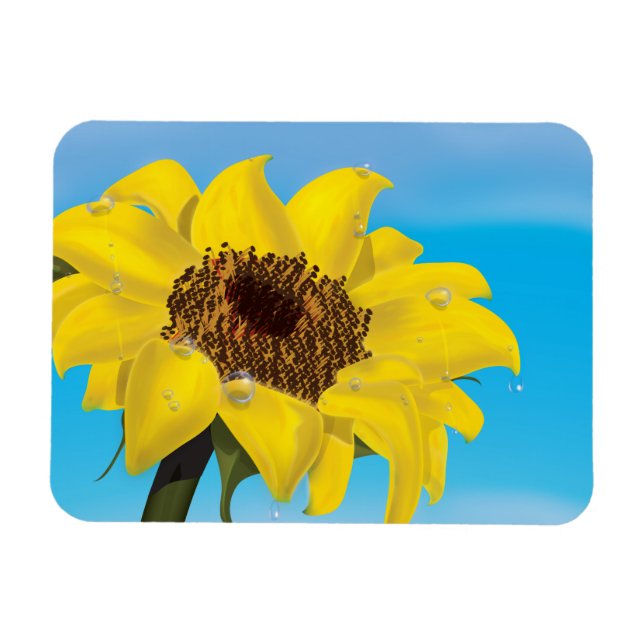 Sunflower in the Sunshine Magnet (Horizontal)