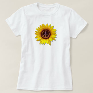 Sunflower inner Peace Symbol Sign Ukraine Flower T-Shirt