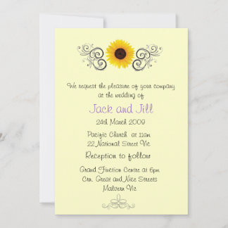 Sunflower Invitation
