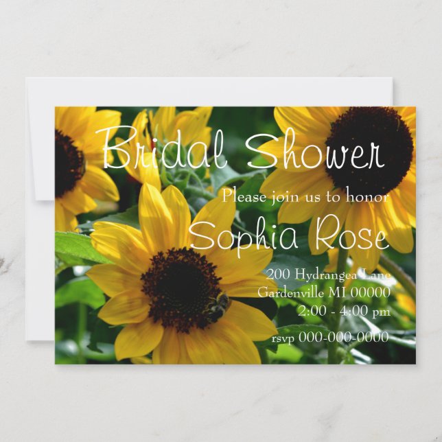 Sunflower invitation (Front)