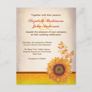 sunflower invitation