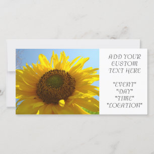 SUNFLOWER Invitation Cards Party Invitations Event