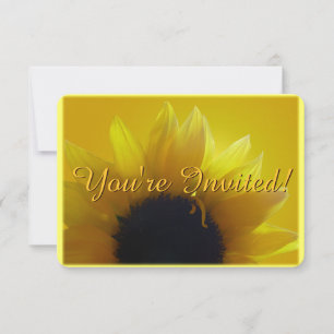Sunflower Invitation Personalise Flower RSVP Card