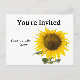 Sunflower invitation Postcard