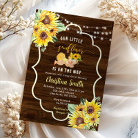 Sunflower Is On The Way Blonde Girl Baby Shower
