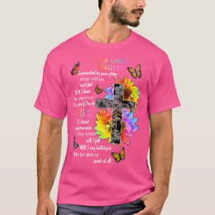 Sunflower Jesus Cross Butterfly I Can Imagine Chri T-Shirt
