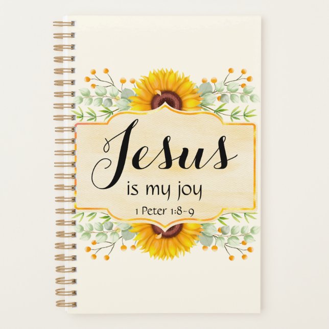Sunflower Jesus is my Joy Planner (Front)