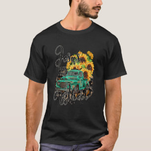 Sunflower Jesus Take The Wheel Vintage Country Fa T-Shirt