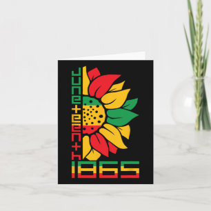 Sunflower Juneteenth Indepedence Day Black African Card