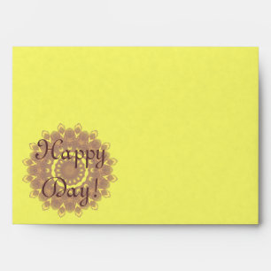 Sunflower Kaleidoscope Mandala Envelopes
