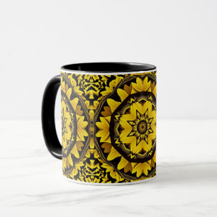 Sunflower Kaleidoscope Mug