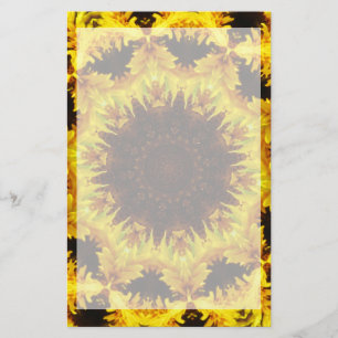 Sunflower Kaleidoscope Stationary Stationery