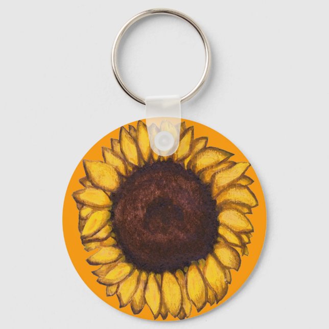 Sunflower Key Chains Cheerful Yellow Flower Gifts (Front)