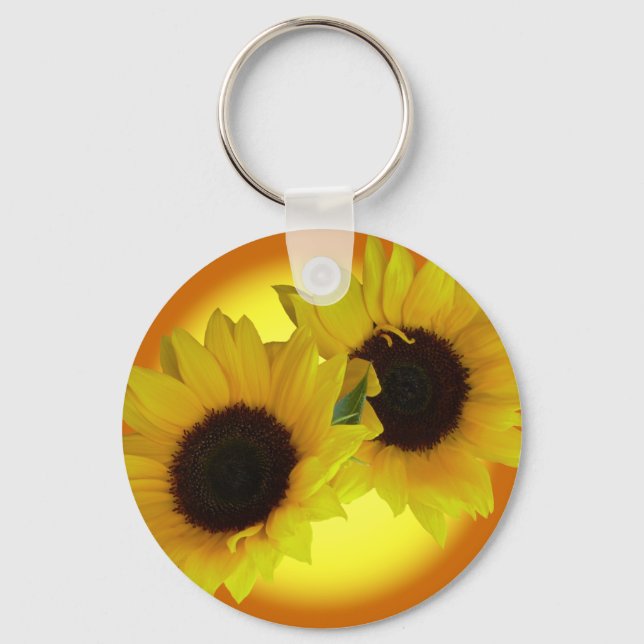 Sunflower Key Chains Cheerful Yellow Flower Gifts (Front)