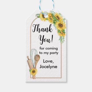 Sunflower kitchen bridal shower favour Gift Tag