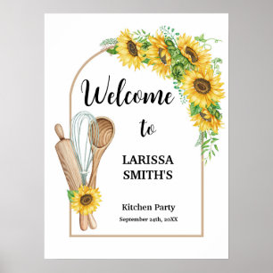 Sunflower Kitchen Bridal Shower Welcome Sign