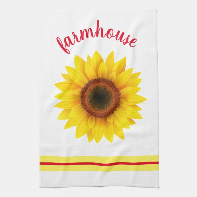 Sunflower Kitchen Towel (Vertical)
