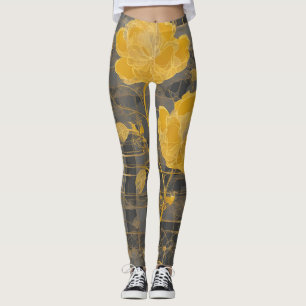 Sunflower Lace AI art Leggings