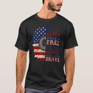 Sunflower Land Of The Free Because Of The Brave T-Shirt