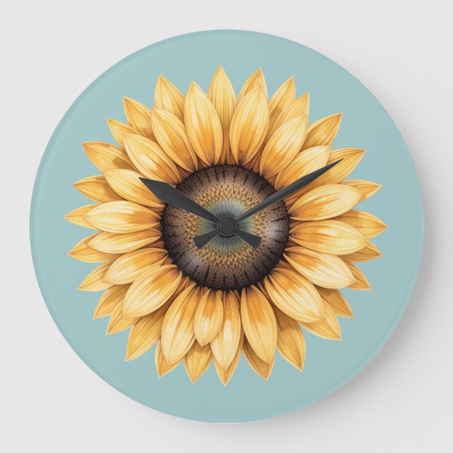 Sunflower Large Clock (Front)