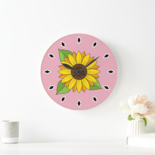 Sunflower Large Clock