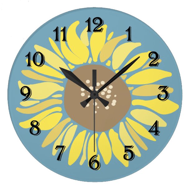 Sunflower Wall Clocks Zazzle UK