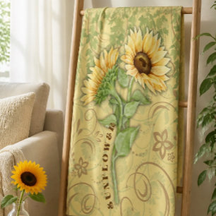 Sunflower Large Fleece Blanket